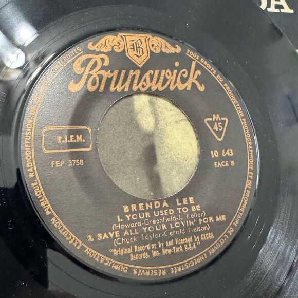 BRENDA LEE ALL ALONE AM I 45 RPM 7" FRENCH EP w/ Picture Sleeve - Picture 7 of 8